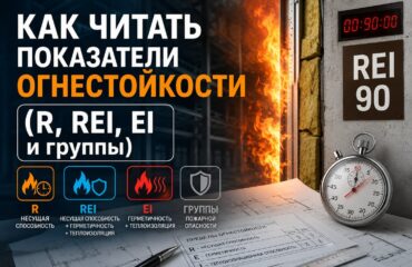 Как читать показатели огнестойкости R, RE, REI, EI и группы