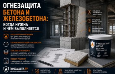 Огнезащита бетона и железобетона, когда нужна и чем выполняется