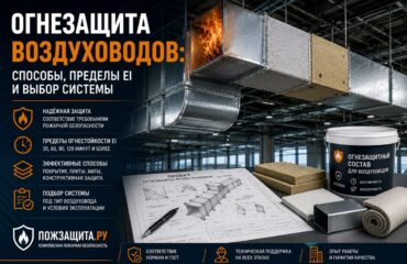 Огнезащита воздуховодов, способы и пределы EI