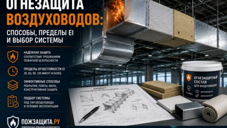 Огнезащита воздуховодов, способы и пределы EI
