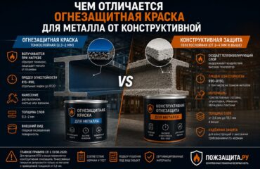 Огнезащитная краска или конструктивная огнезащита, в чём разница