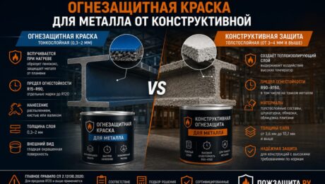 Огнезащитная краска или конструктивная огнезащита, в чём разница