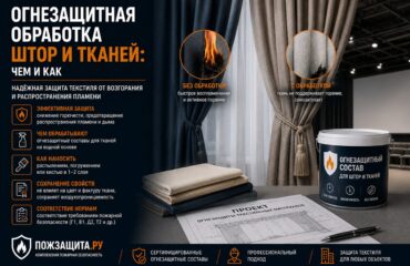 Огнезащитная обработка штор и тканей