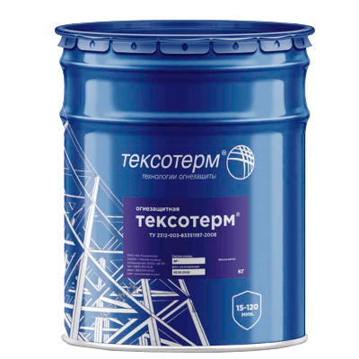 Конструктивная огнезащитная краска Тексотерм-К для металлоконструкций, ведро